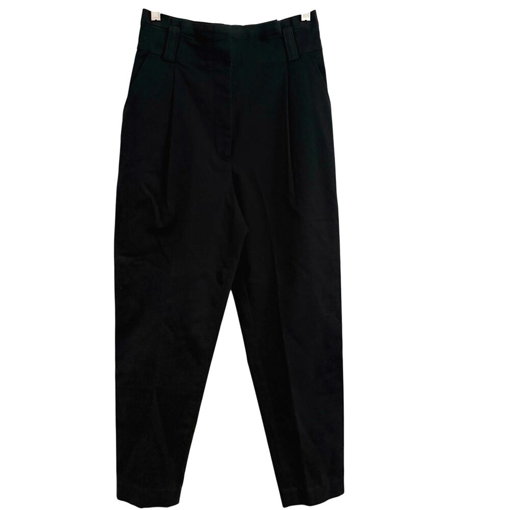 A.L.C. Black Pleated High Rise Pants Women's Size 2 Career Office Quiet Luxury